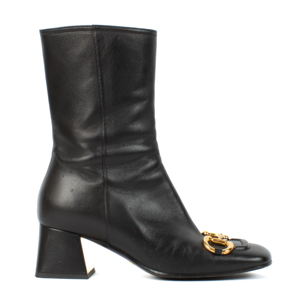 Shop 100% authentic Gucci Black Horsebit Boots - Size 37,5 at Labellov.com.