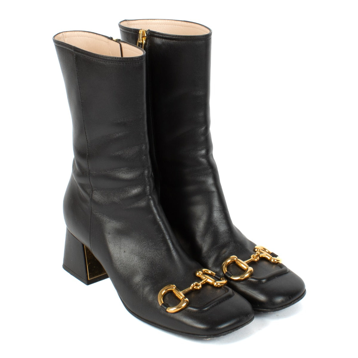 Shop 100% authentic Gucci Black Horsebit Boots - Size 37,5 at Labellov.com.