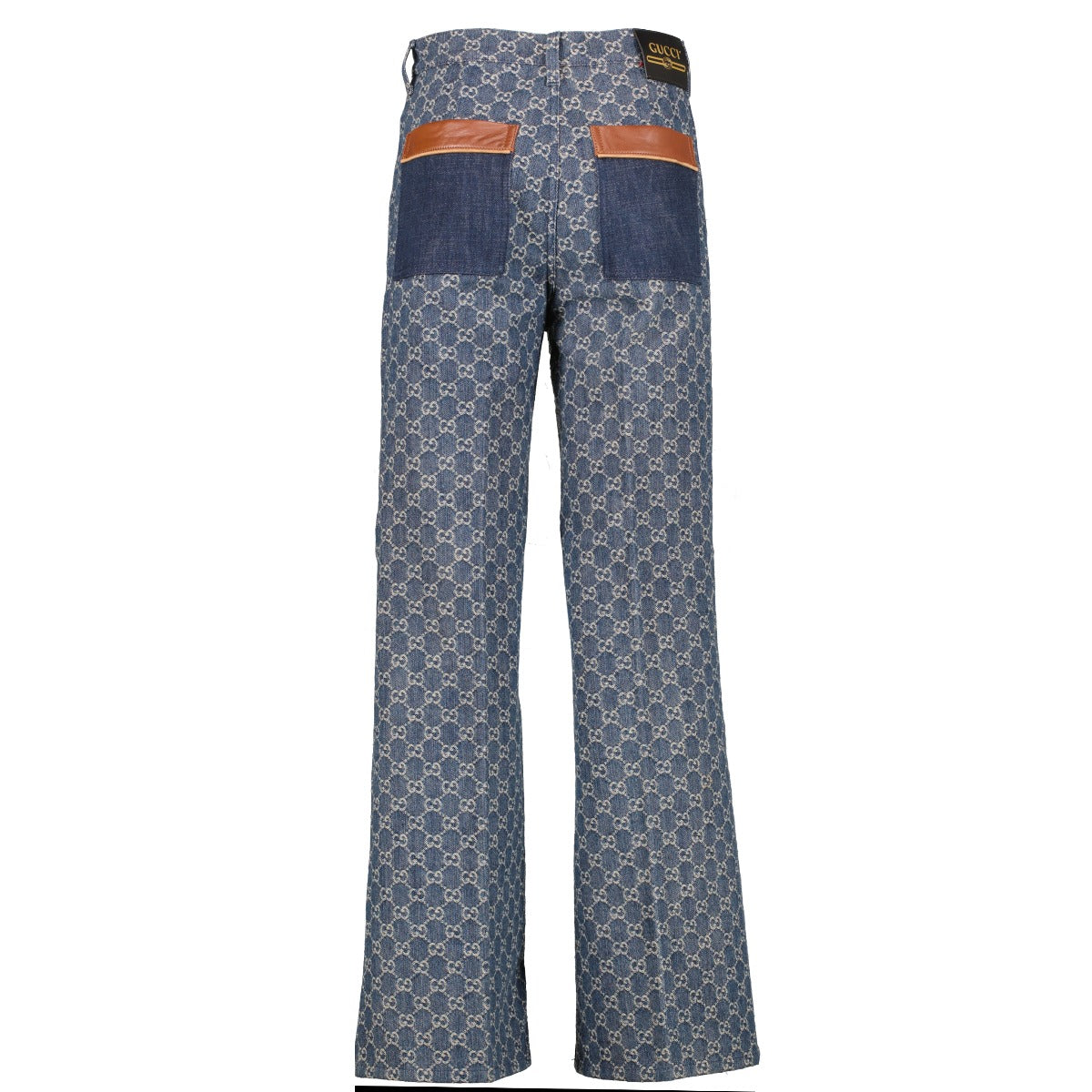 Gucci Denim GG Flared Trousers
