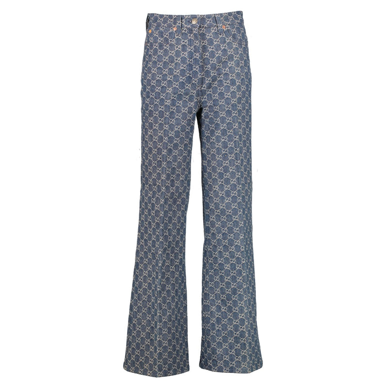 Gucci Denim GG Flared Trousers