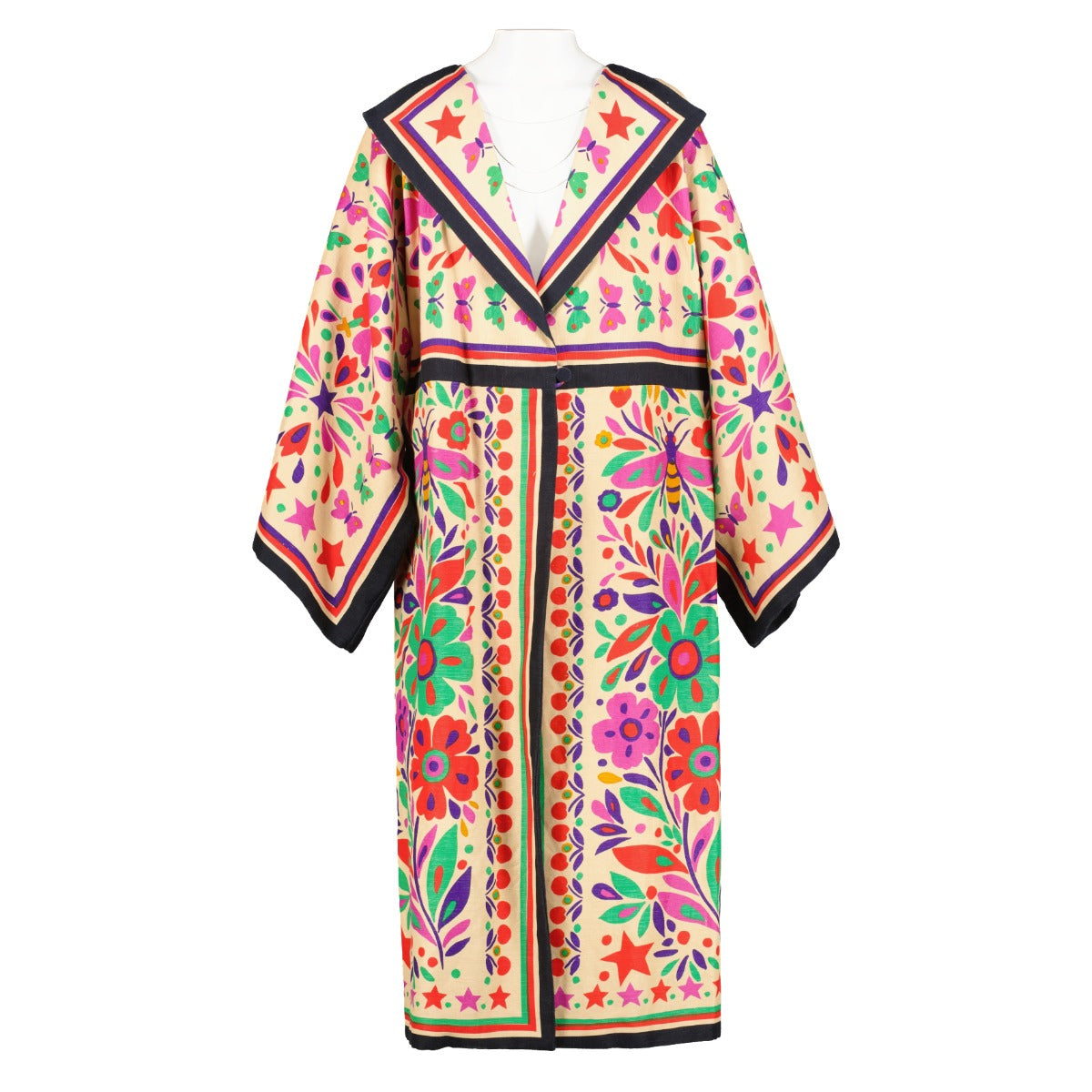 Shop safe online at Labellov in Antwerp, Brussels and Knokke this 100% authentic second hand Gucci Paradise Print Linen Kimono Jacket
