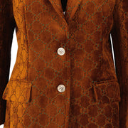 Gucci Brown GG Velvet Blazer