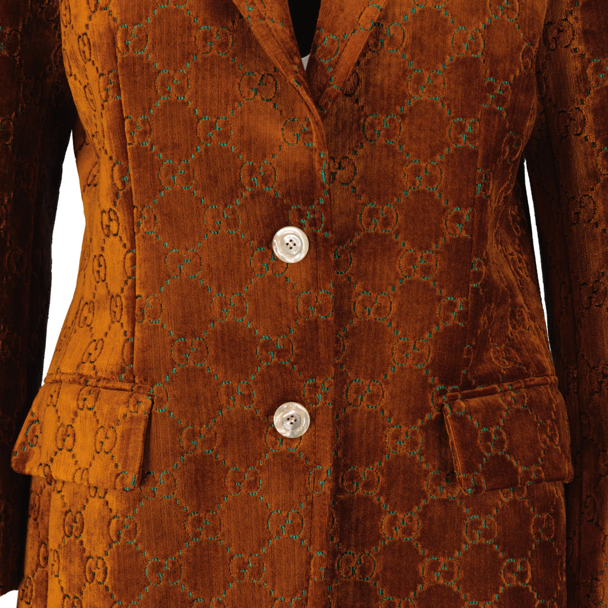 Gucci Brown GG Velvet Blazer