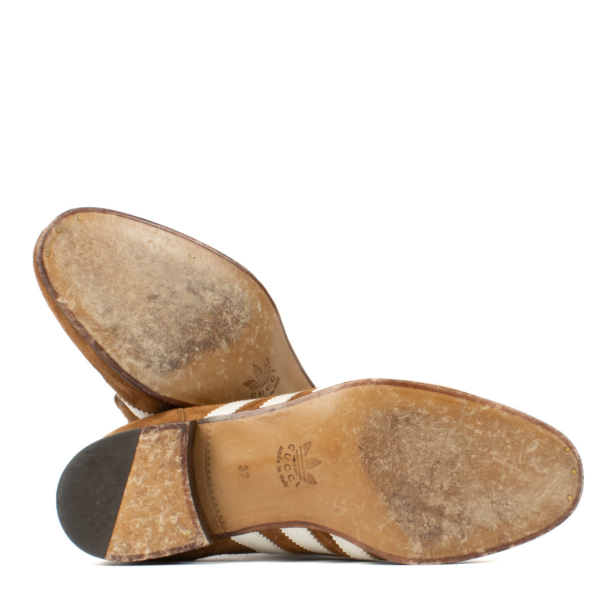 Gucci x Adidas Brown Suede Loafers - size 37