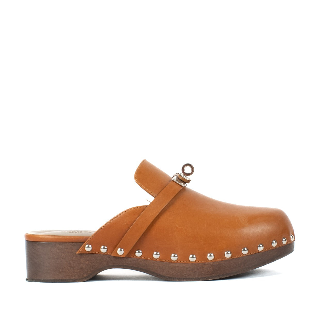 Shop 100% authentic Hermès Brown Carlotta Clogs - Size 37 at Labellov.com.