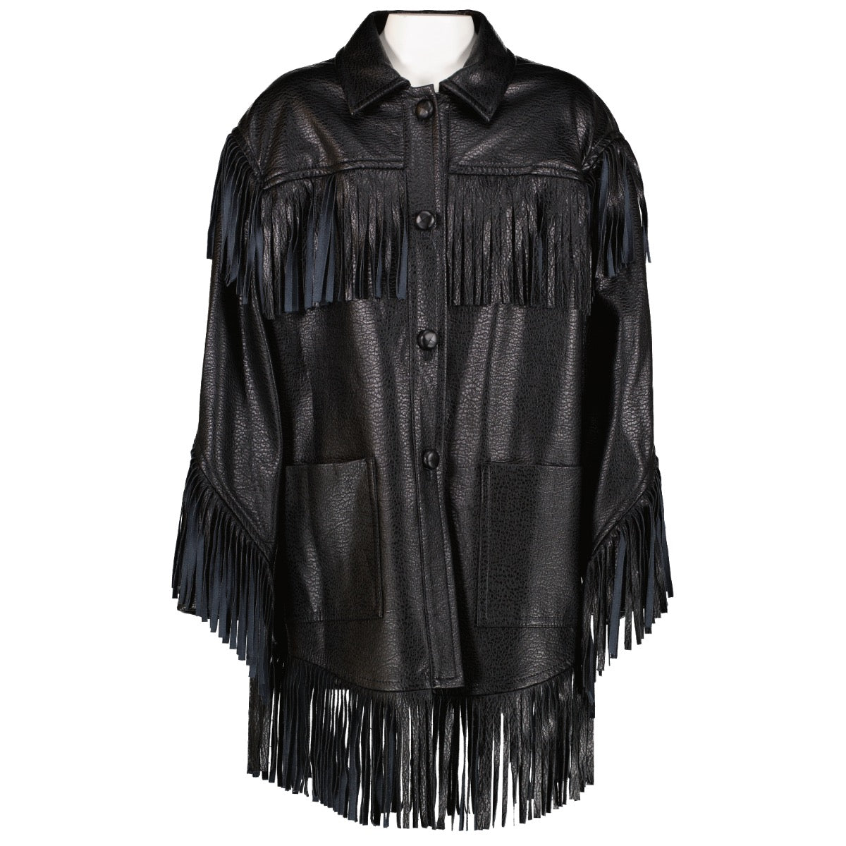 Shop safe online at Labellov in Antwerp, Brussels and Knokke this 100% authentic second hand Philosophy Black Vegan Leather Jacket - Size IT 40