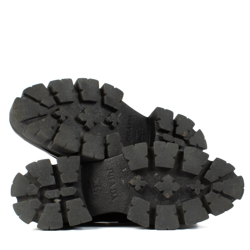 shop 100% authentic second hand Prada Black Platform Monolith Loafers - Size 38 on Labellov.com