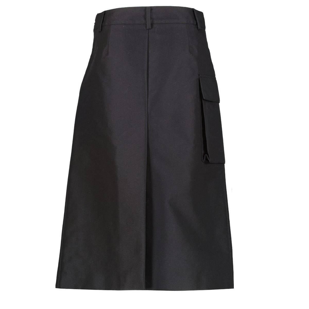 Prada Black Re-Nylon Logo Midi Cargo Skirt
