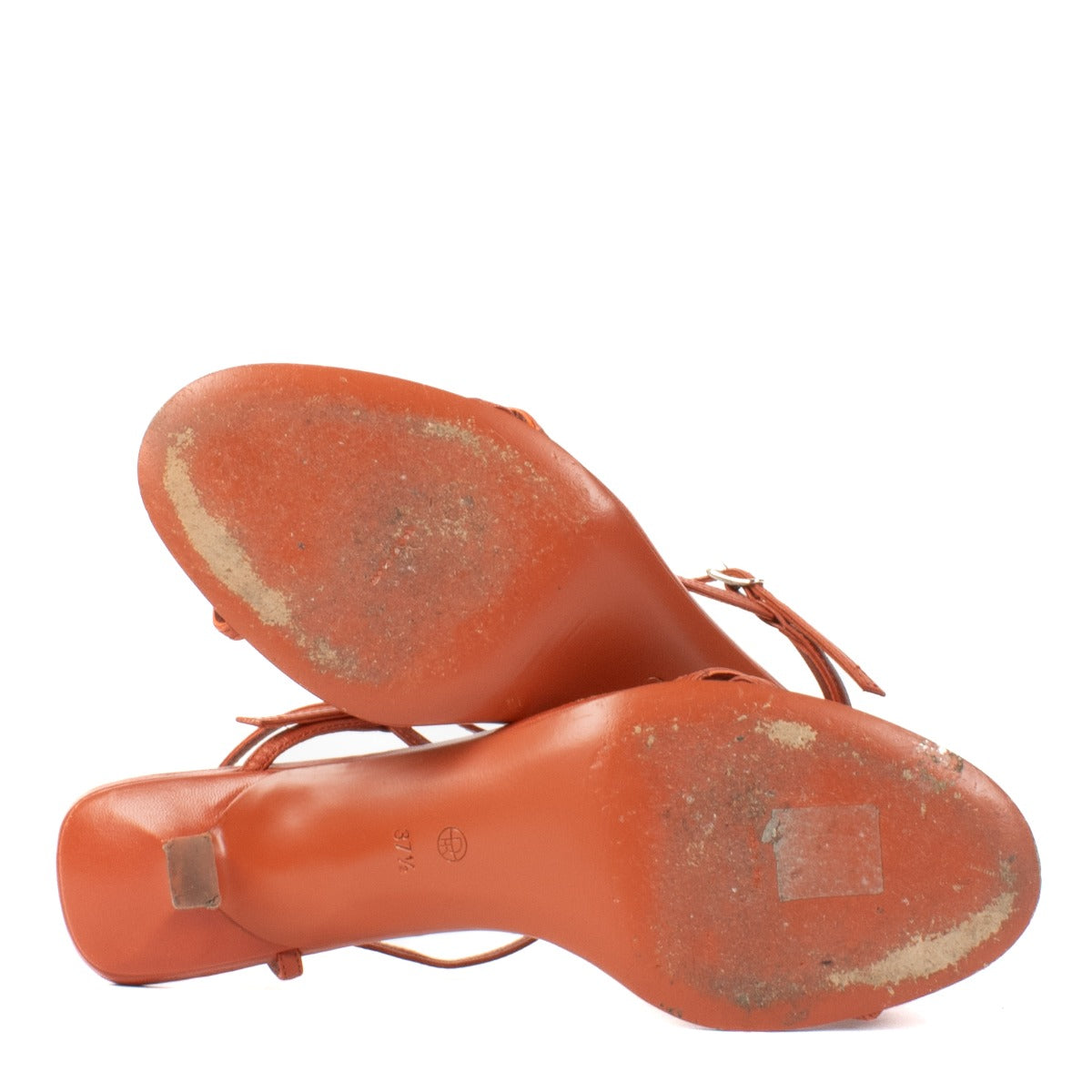Shop 100% authentic The Row Red Leather Bare Sandals - Size 37 at Labellov.com.
