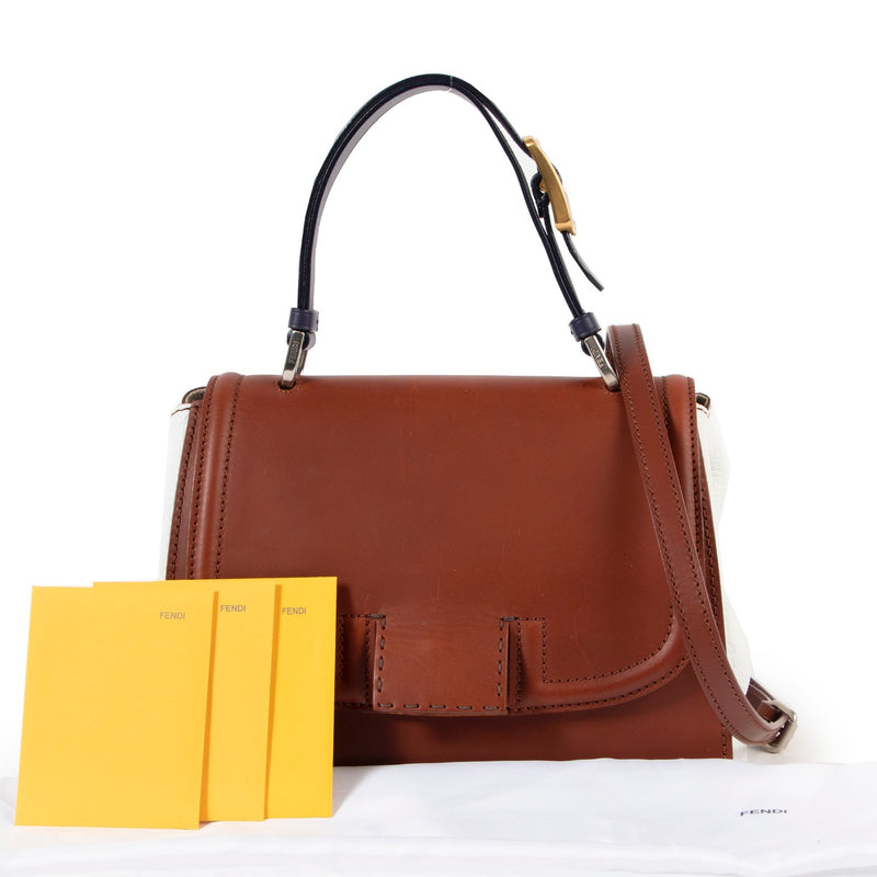 Shop safe online authentic second hand Fendi Multicolor Silvana Top Handle Bag.