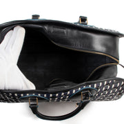 Inside the designer bag Proenza Schouler Black Woven Leather Kiri Top Handle Bag