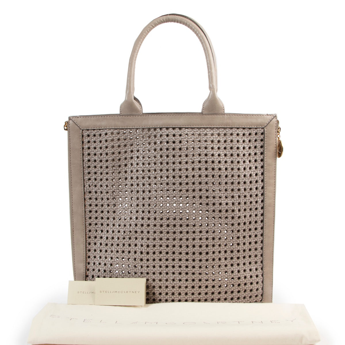 Veilig online kopen van authentieke Stella McCartney grijze handtas bij Labellov.com.