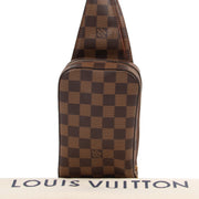 koop veilig online Louis Vuitton Brown Damier Ebene Geronimos Waist Bag