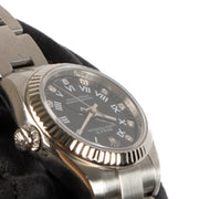 Rolex Oyster Perpetual 18K White Gold Diamond & Stainless Steel Watch