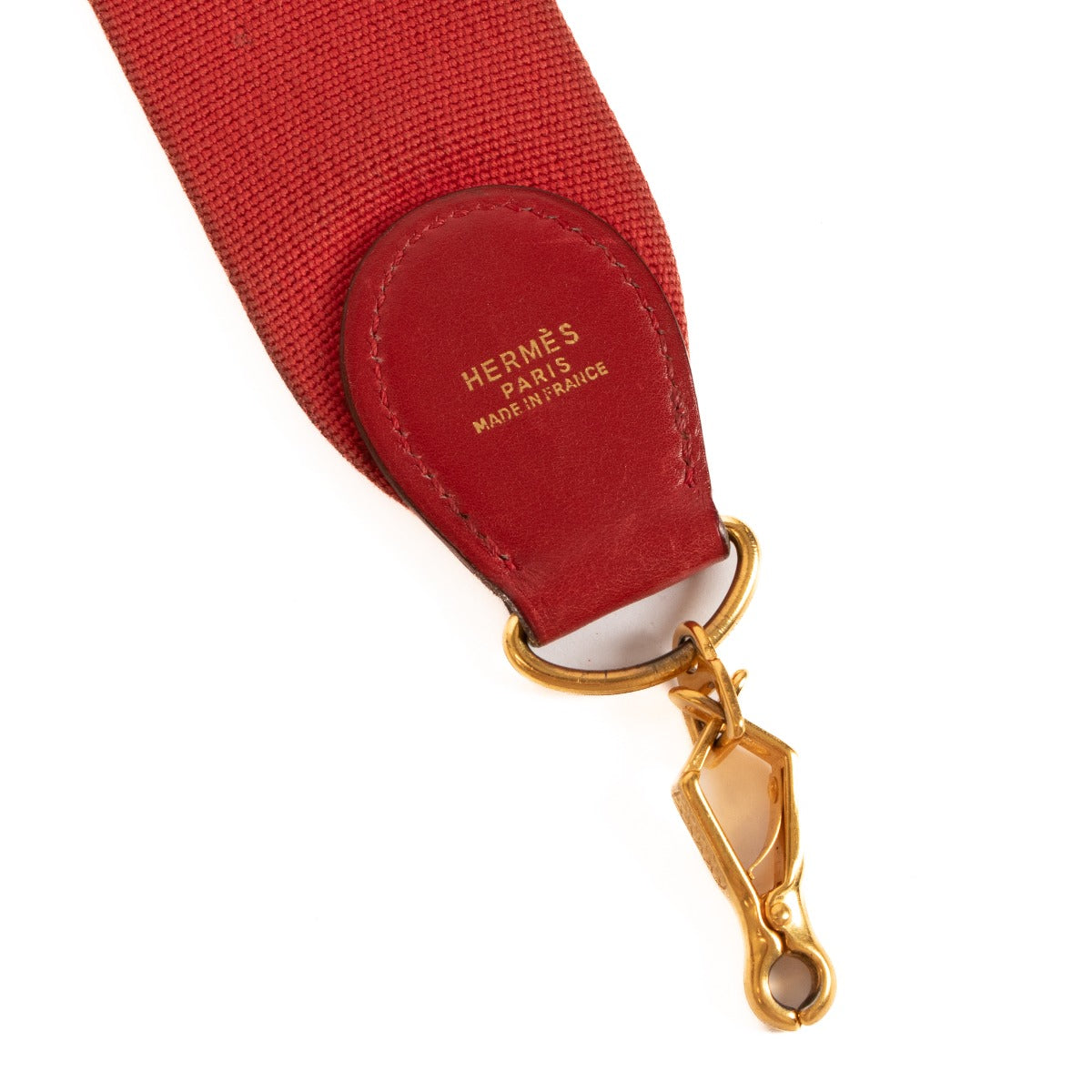 Hermès Rode Canvas Tasband 50 mm