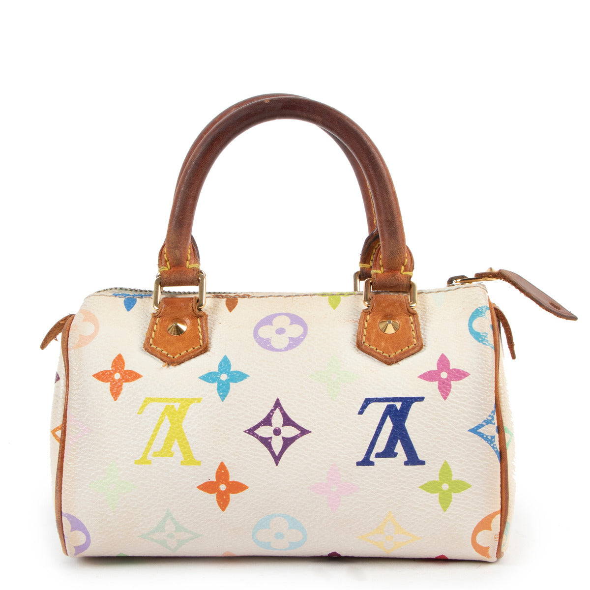 Louis Vuitton White Monogram Multicolore Mini HL Nano Speedy