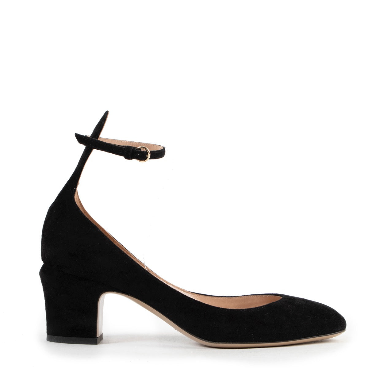 Shop safe online authentic Valentino Garavani Black Suede Pumps in size 36.5