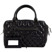 Buy and sell authentic vintage second hand Balenciaga Black Leather Quilted Plombe Handbag at Labellov for the best price.