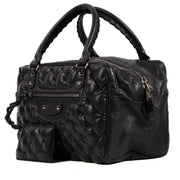 Buy and sell authentic vintage second hand Balenciaga Black Leather Quilted Plombe Handbag at Labellov for the best price.
