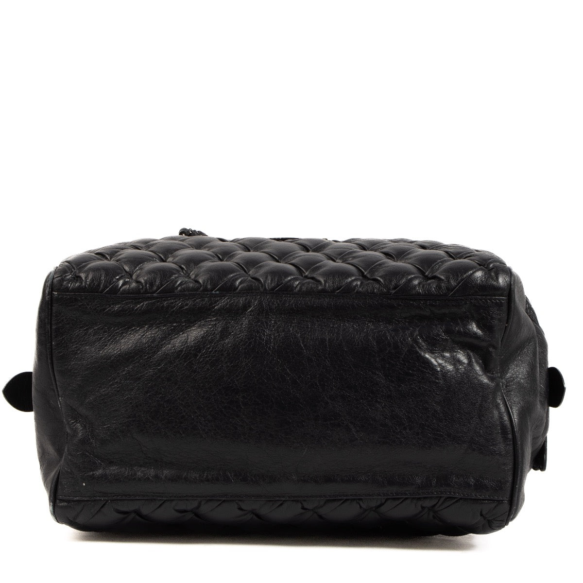 Buy and sell authentic vintage second hand Balenciaga Black Leather Quilted Plombe Handbag at Labellov for the best price.