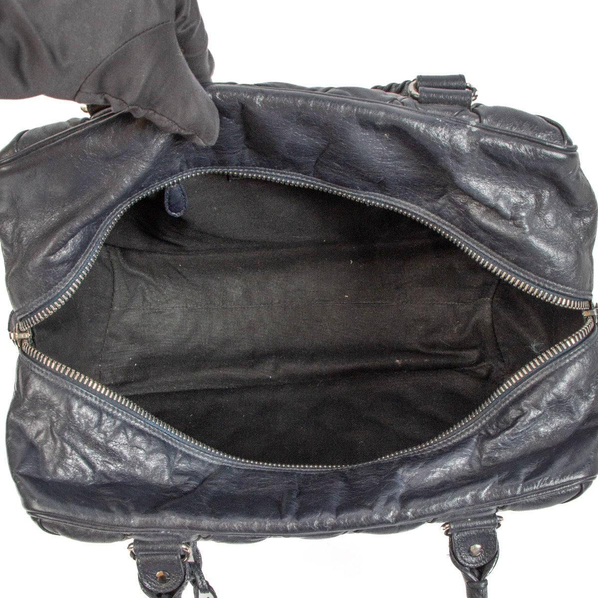 Buy and sell authentic vintage second hand Balenciaga Black Leather Quilted Plombe Handbag at Labellov for the best price.