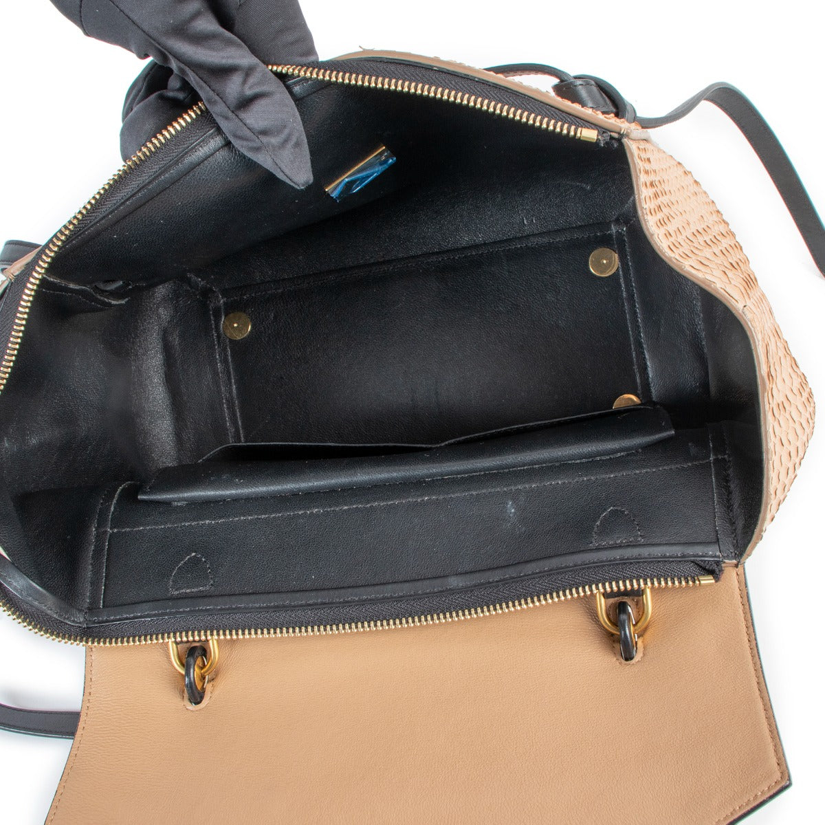 Second hand Celine Mini Belt Bicolour Python Handbag on Labellov