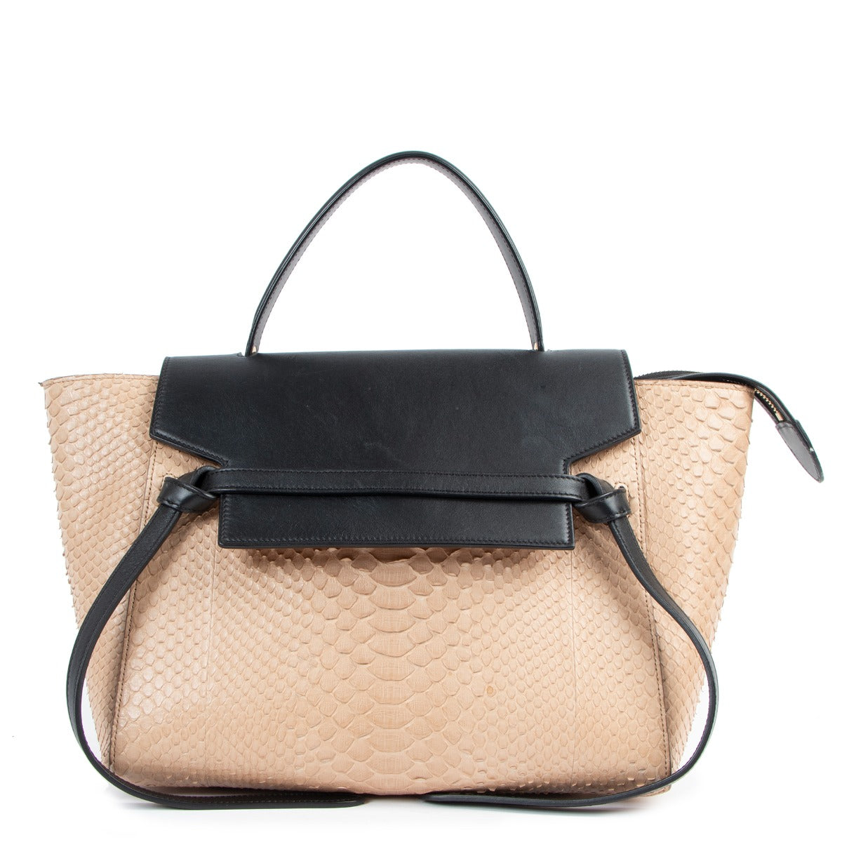 Second hand Celine Mini Belt Bicolour Python Handbag on Labellov