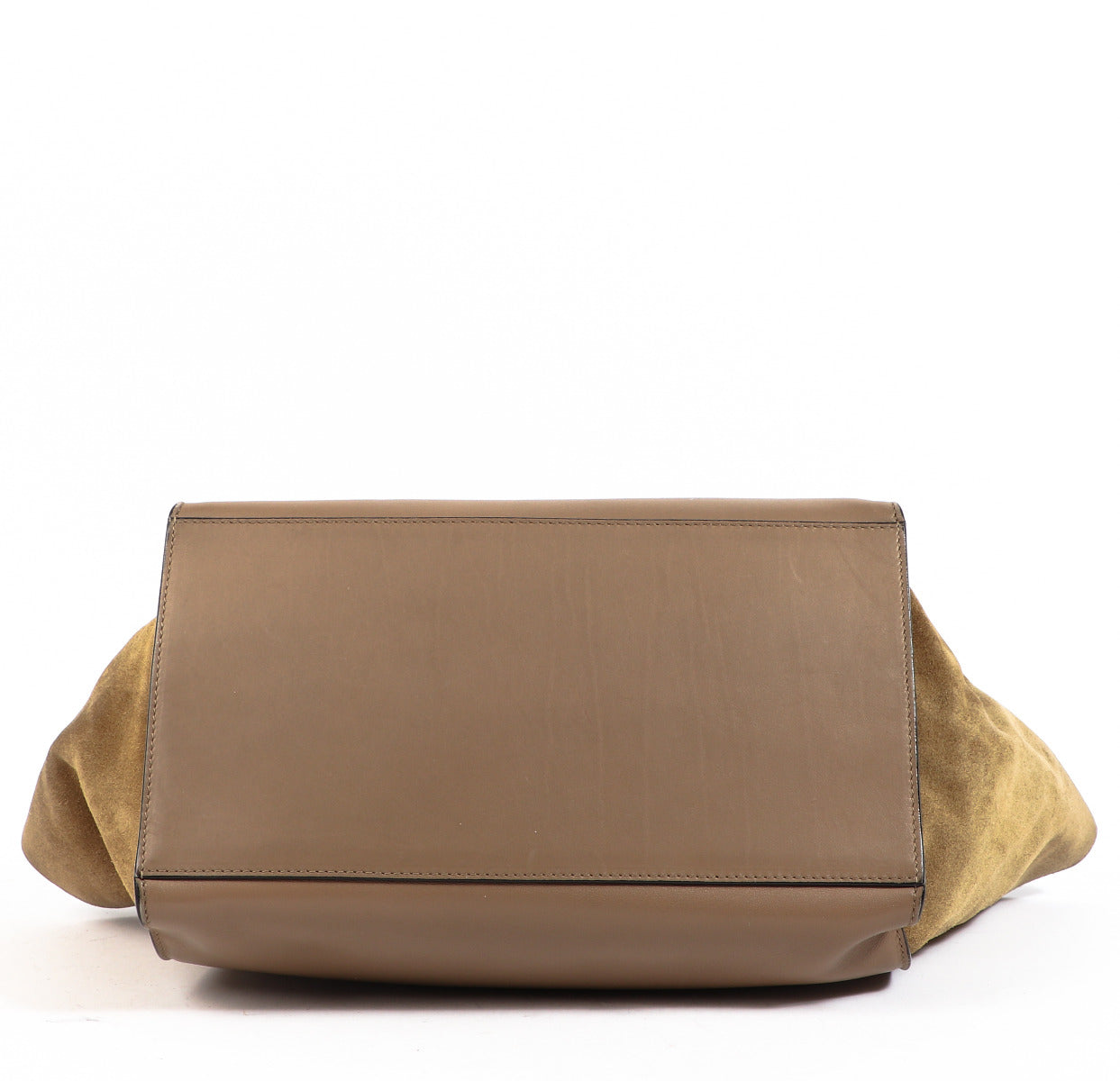 Celine Grijs & Beige Middelgrote Trapeze Schoudertas