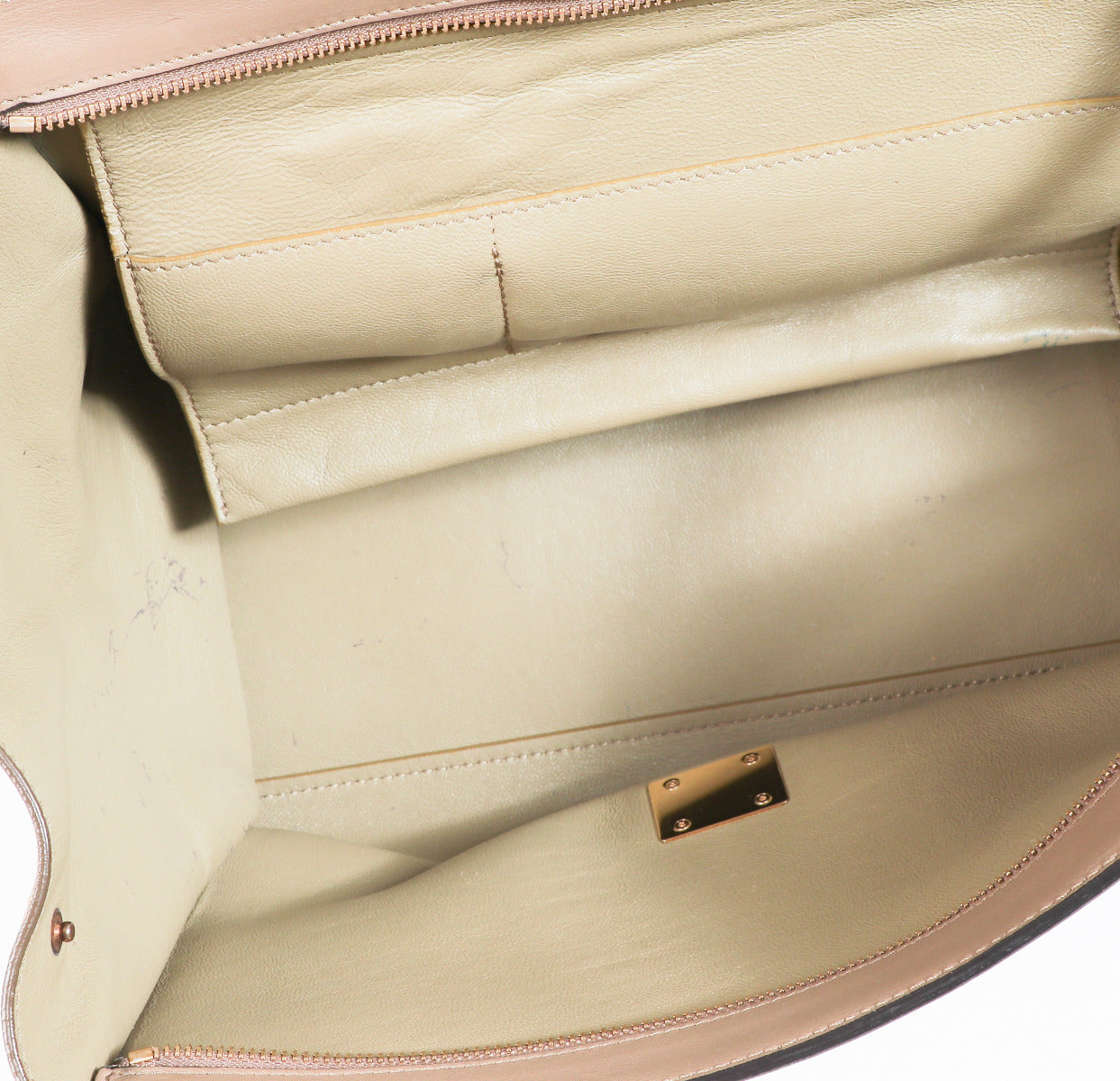 Celine Grijs & Beige Middelgrote Trapeze Schoudertas