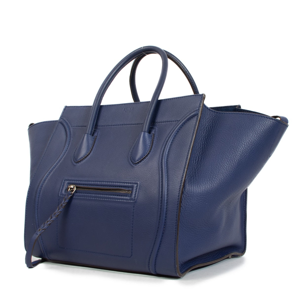 Celine Blauwe Medium Luggage Phantom Tas