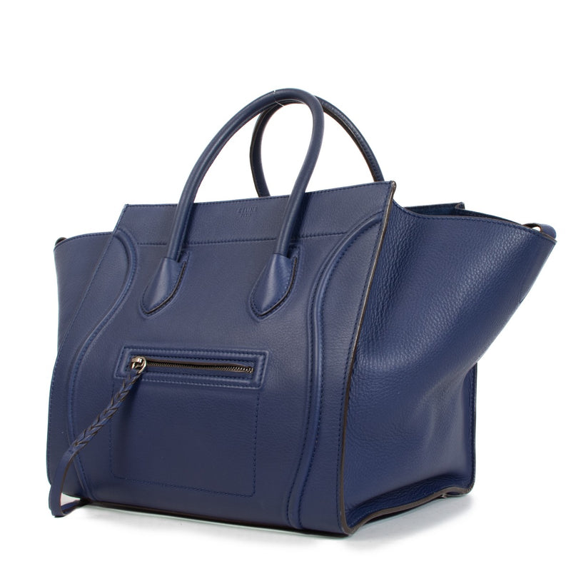 Celine Blauwe Medium Luggage Phantom Tas
