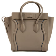 Buy an authentic second hand Céline Grey Drummed Calfskin Luggage Top Handle Bag in very good condition at Labellov Antwerp, Brussels, Knokke.