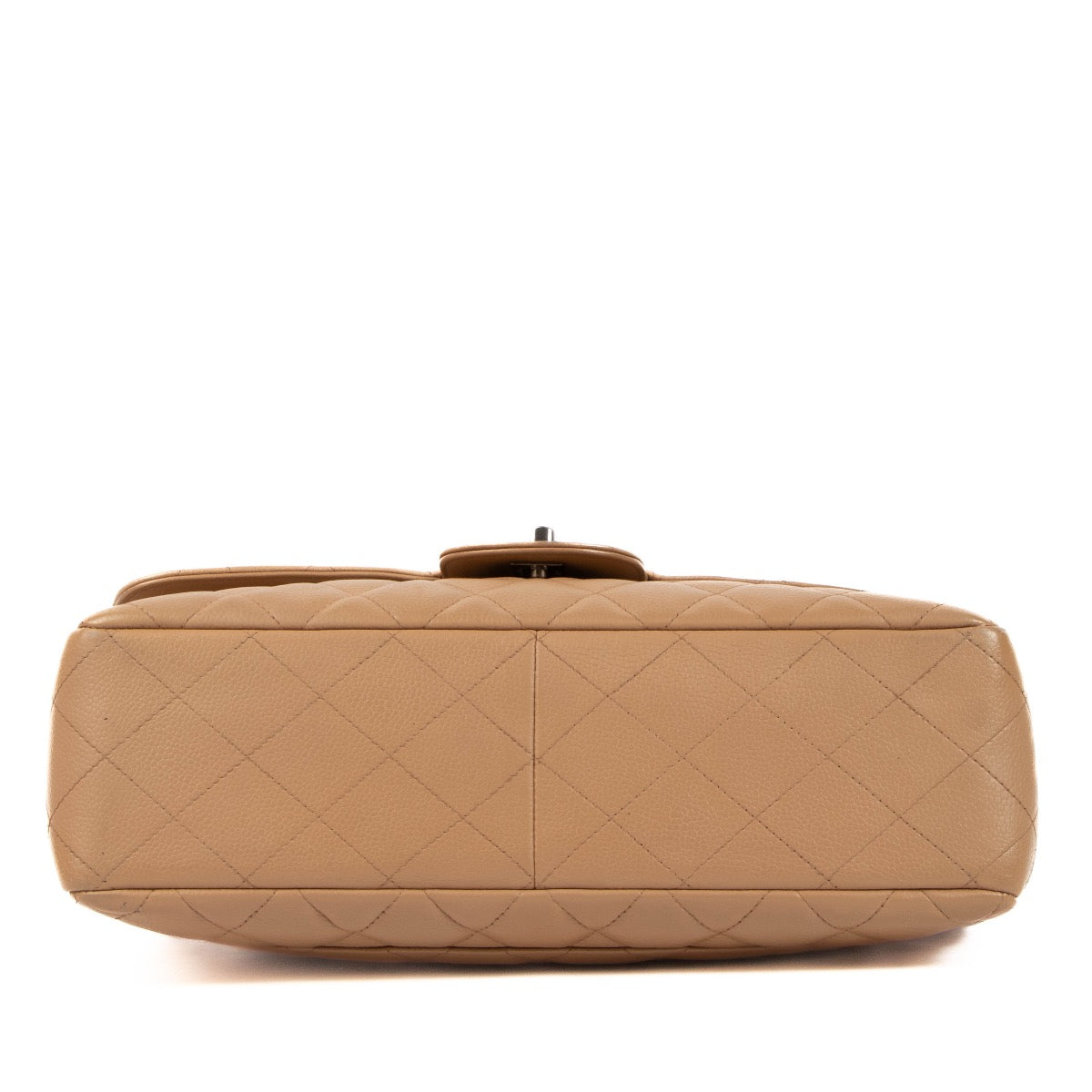Shop this authentic second hand Chanel Beige Caviar Leather Large Classic Flap Bag on Labellov.com