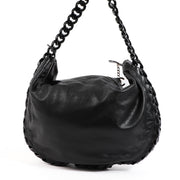 Chanel Black Leather Modern Chain Hobo Shoulder Bag for the best price at Labellov secondhand luxury in Antwerp