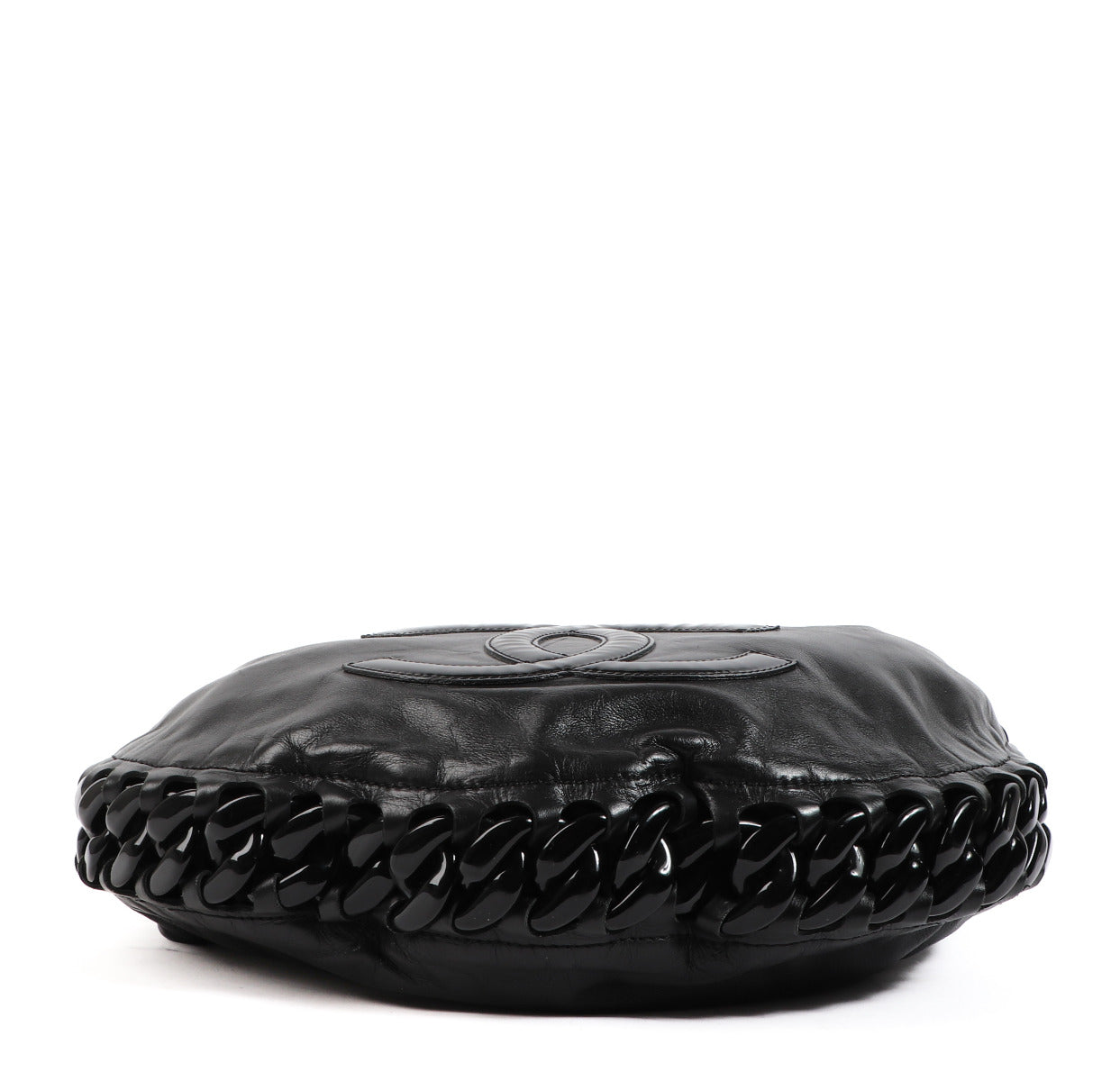 Chanel Zwarte Leren Modern Chain Hobo Schoudertas