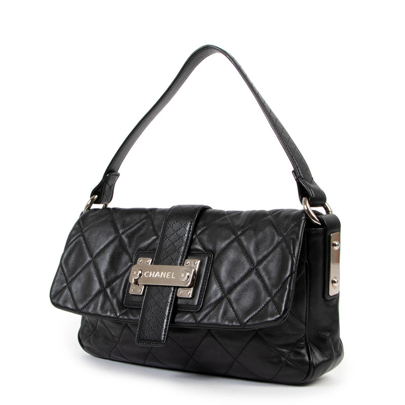 Chanel zwarte matelassé lamsleren tas
