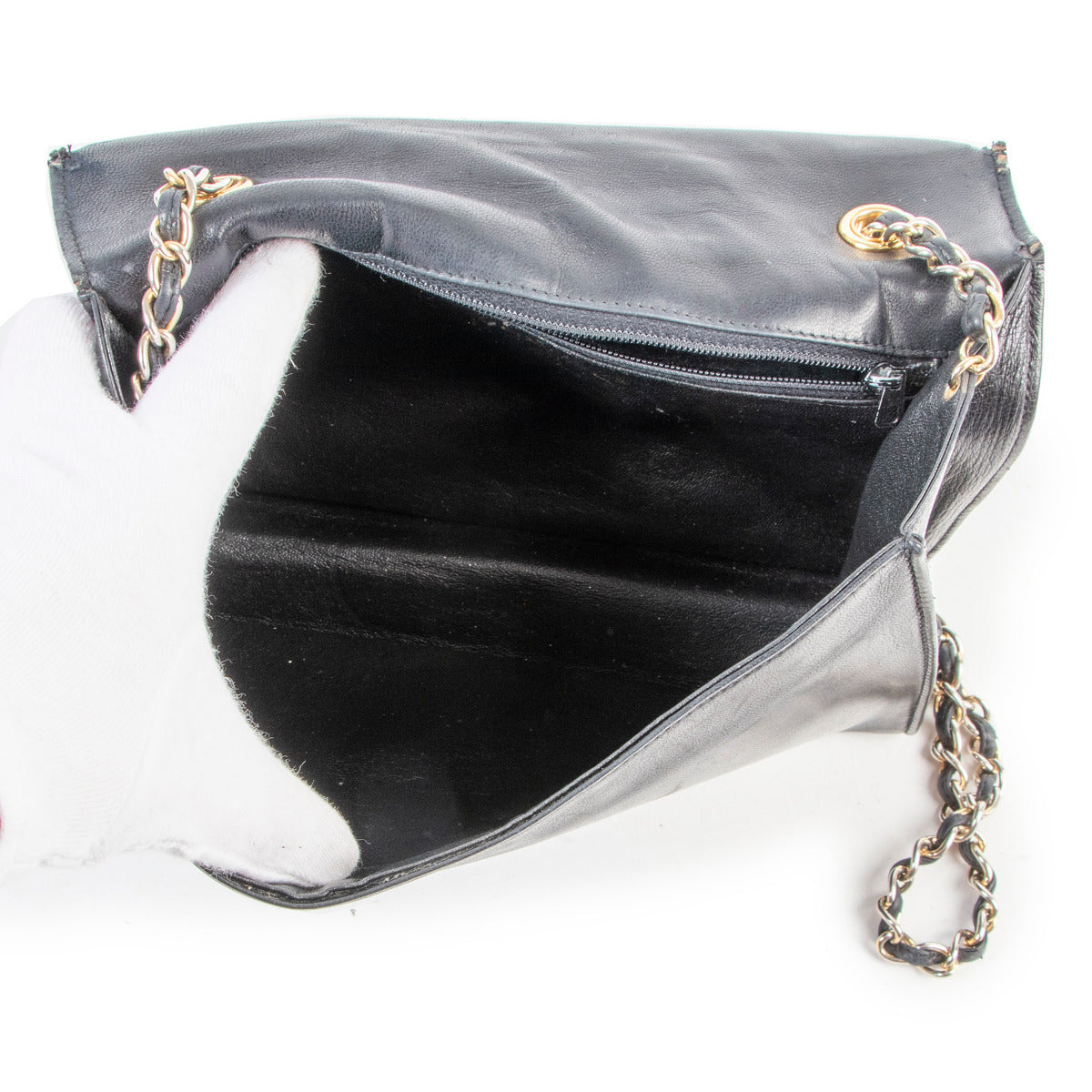 Chanel Vintage Black Lambskin Flap Bag