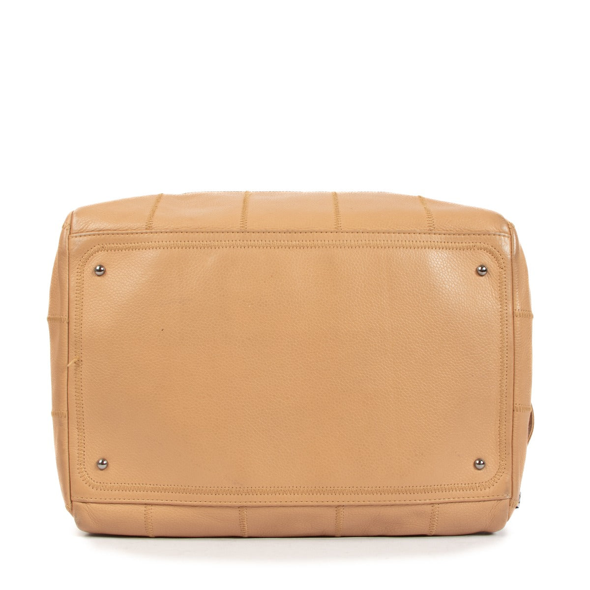 Sac cabas Chanel Beige en cuir matelassé à nœud