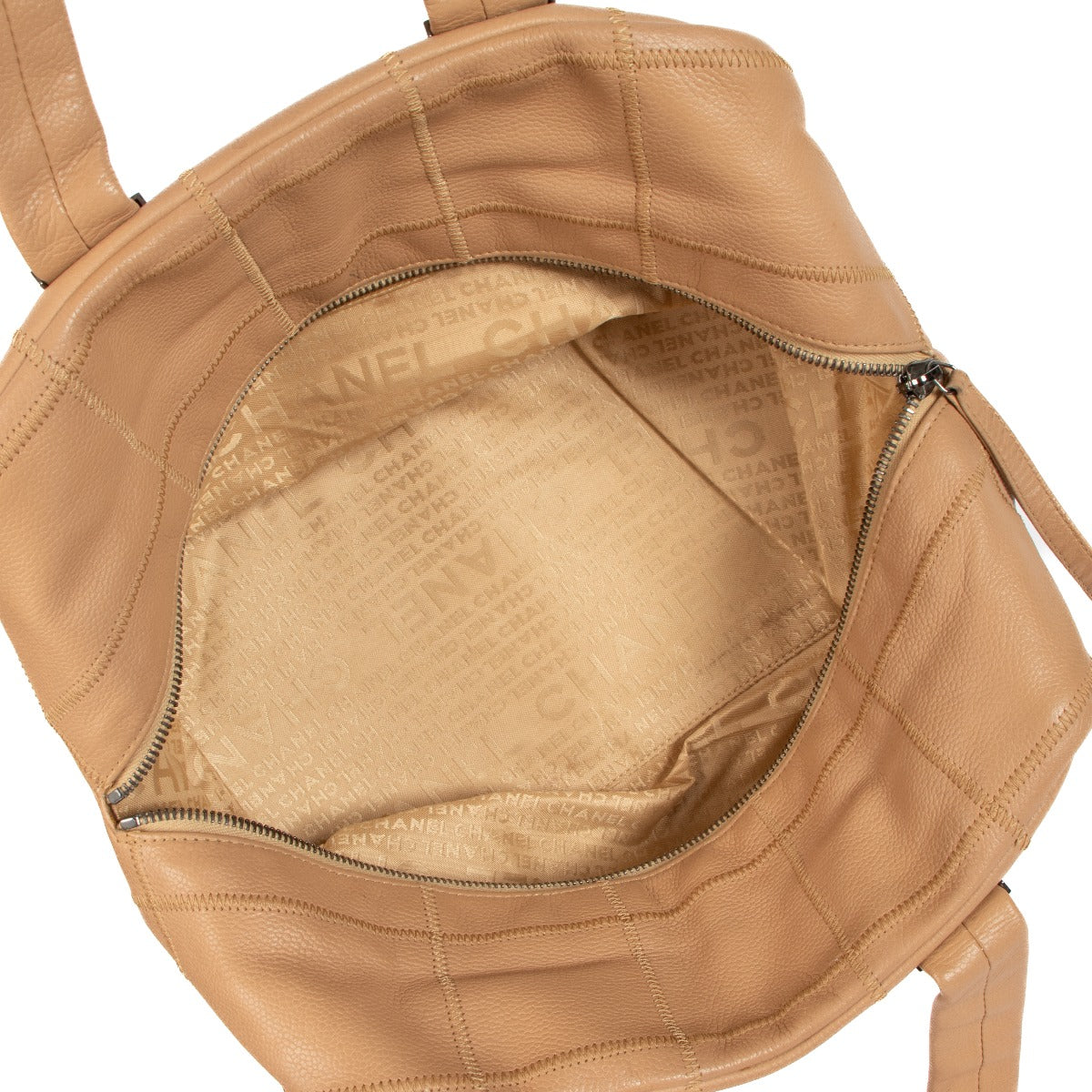Sac cabas Chanel Beige en cuir matelassé à nœud
