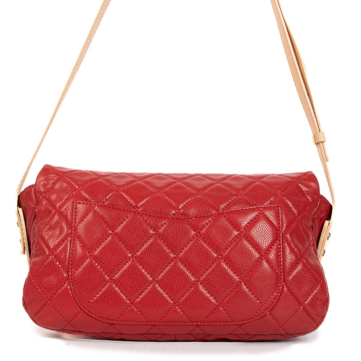 Chanel 2.55 Red Caviar Leather Flap Bag
