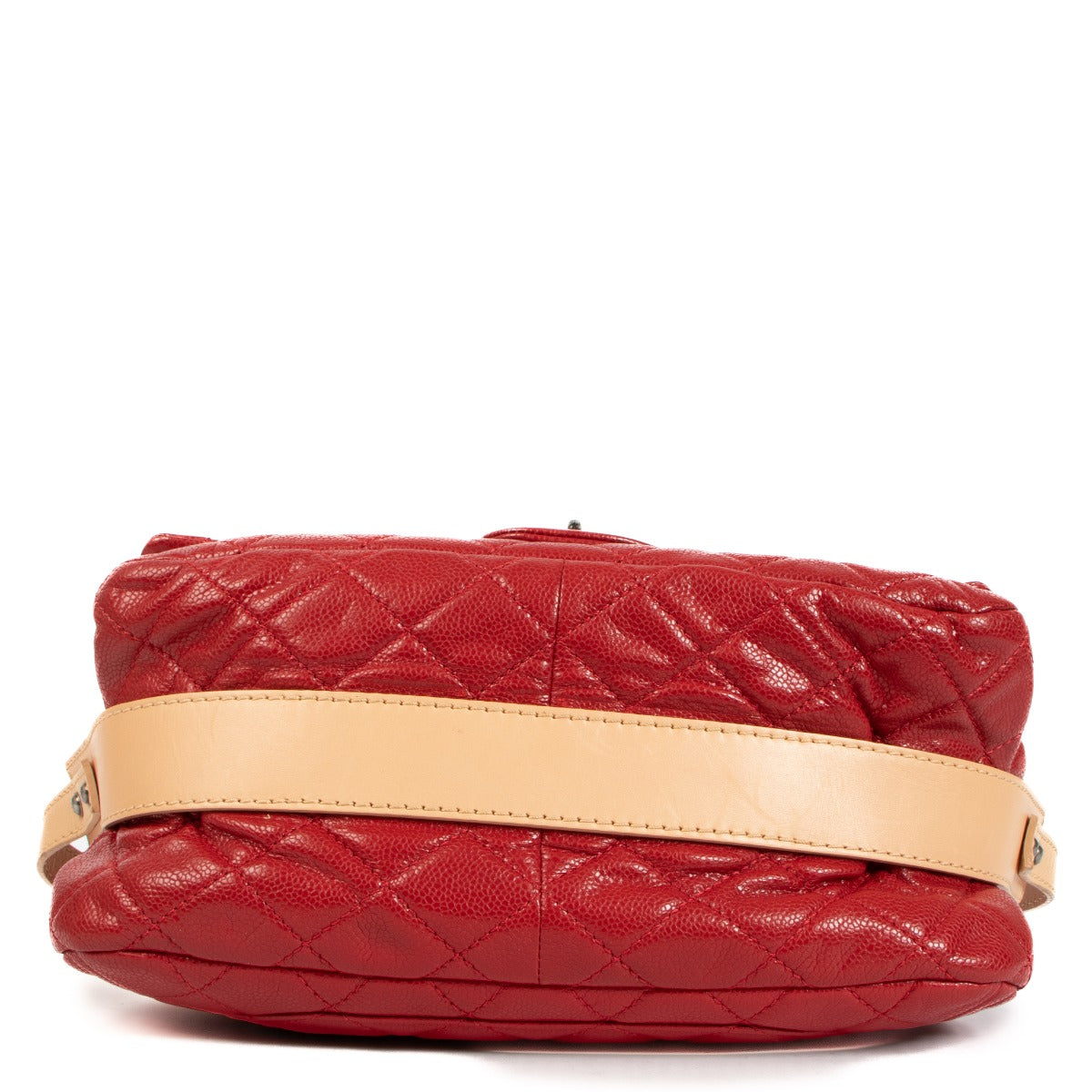 Chanel 2.55 Red Caviar Leather Flap Bag