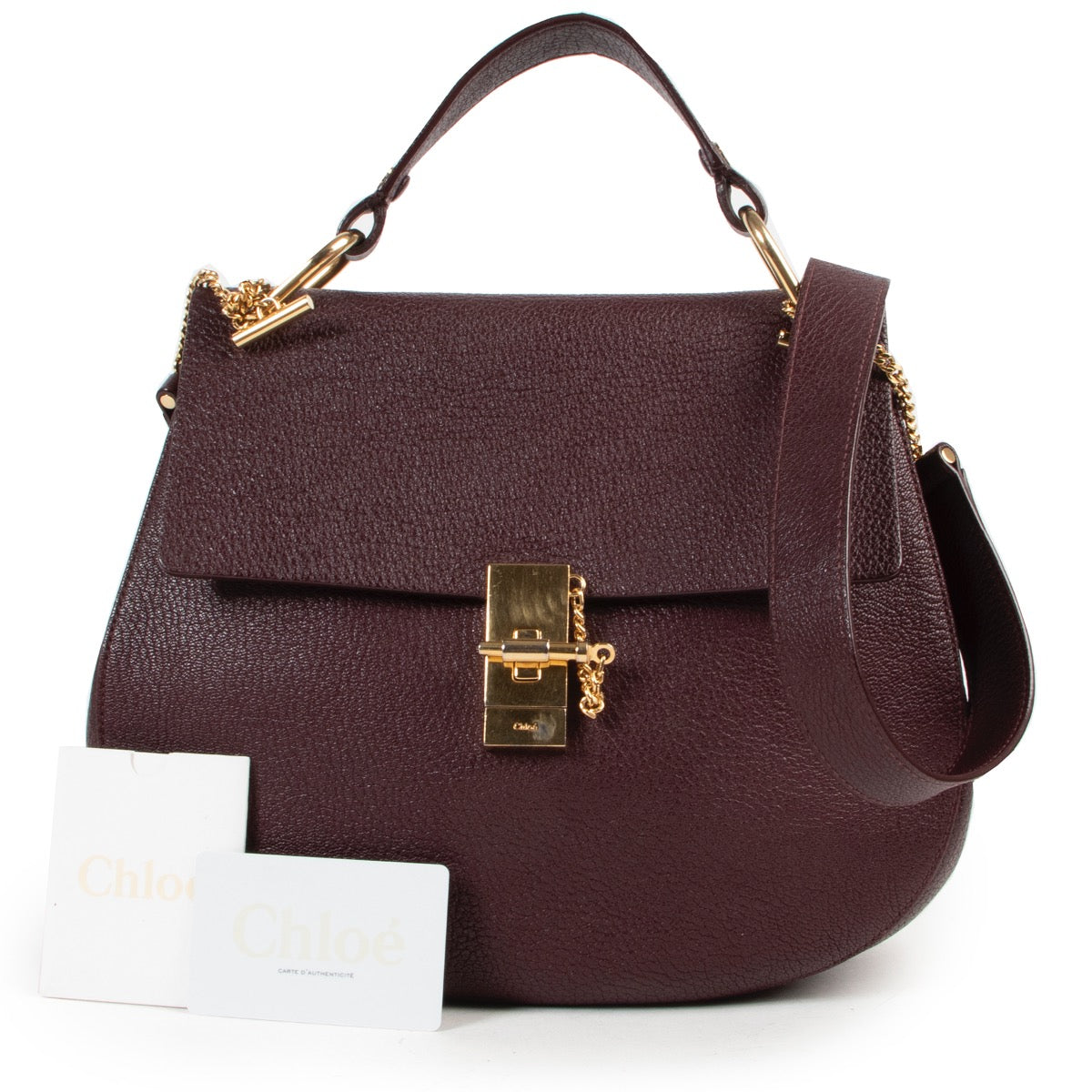 Shop and sell your bags at Labellov for a reasonable price. Find for example this Chloé Burgundy Crossbody Bag in store or online.