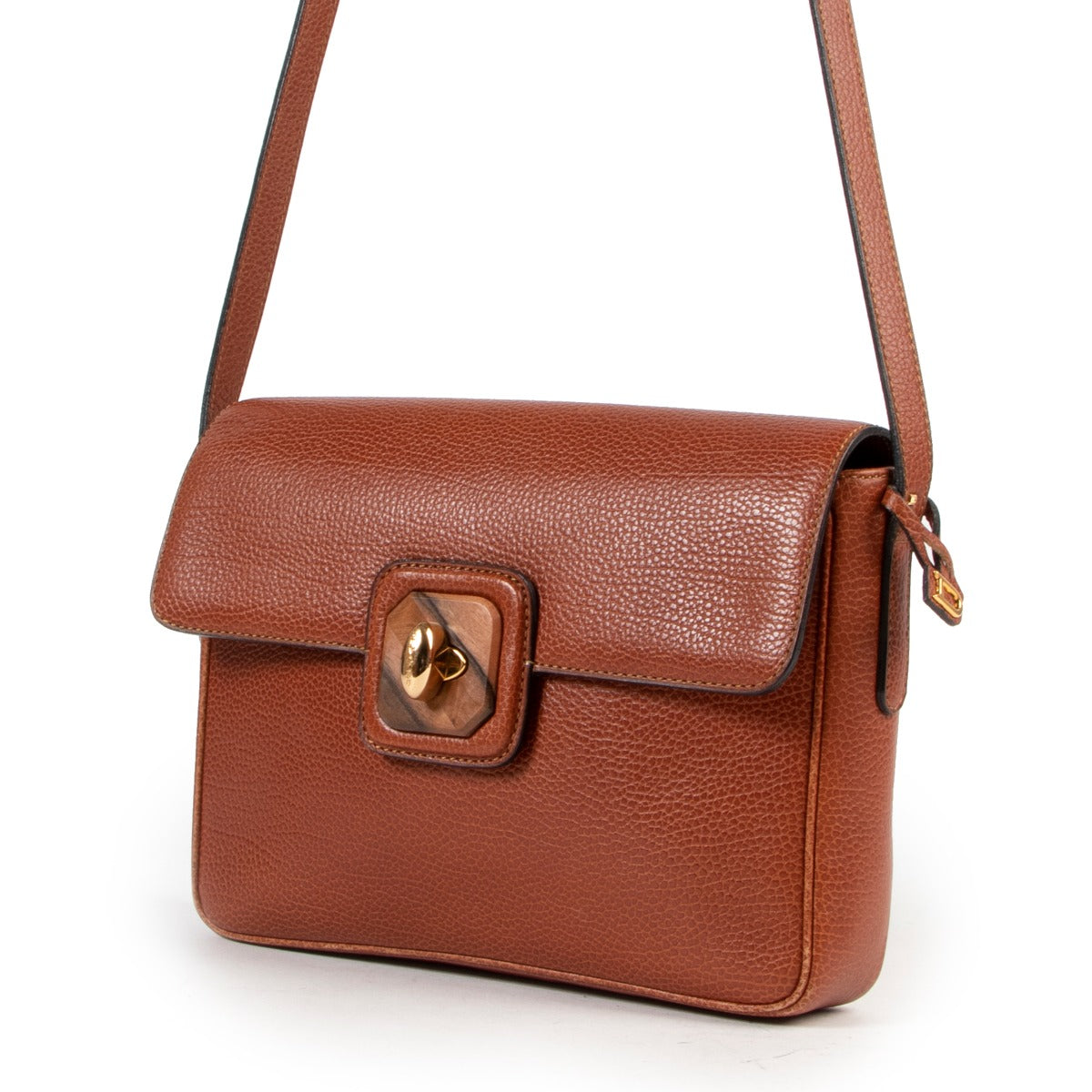 Delvaux Brown Shoulder Bag.