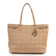 Shop safe online authentic Christian Dior Cream Leather Lady Dior Shopper Bag.