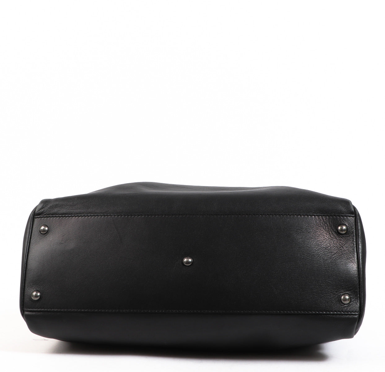 Fendi Zwarte Peekaboo Iconic Tas met Luipaardvoering (Groot)