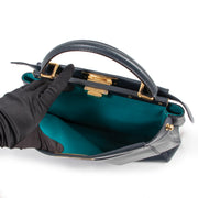 secondhand Fendi Blue Leather Peekaboo Bag