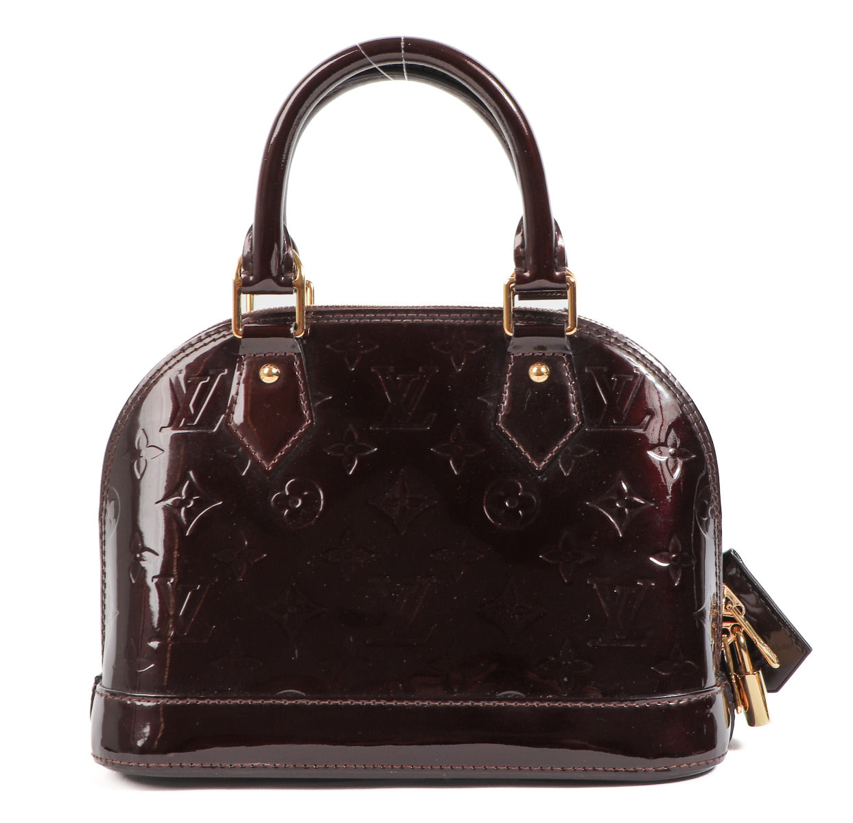 Louis Vuitton Vernis Monogram Alma Amarante PM for the best price at Labellov secondhand luxury in Antwerp