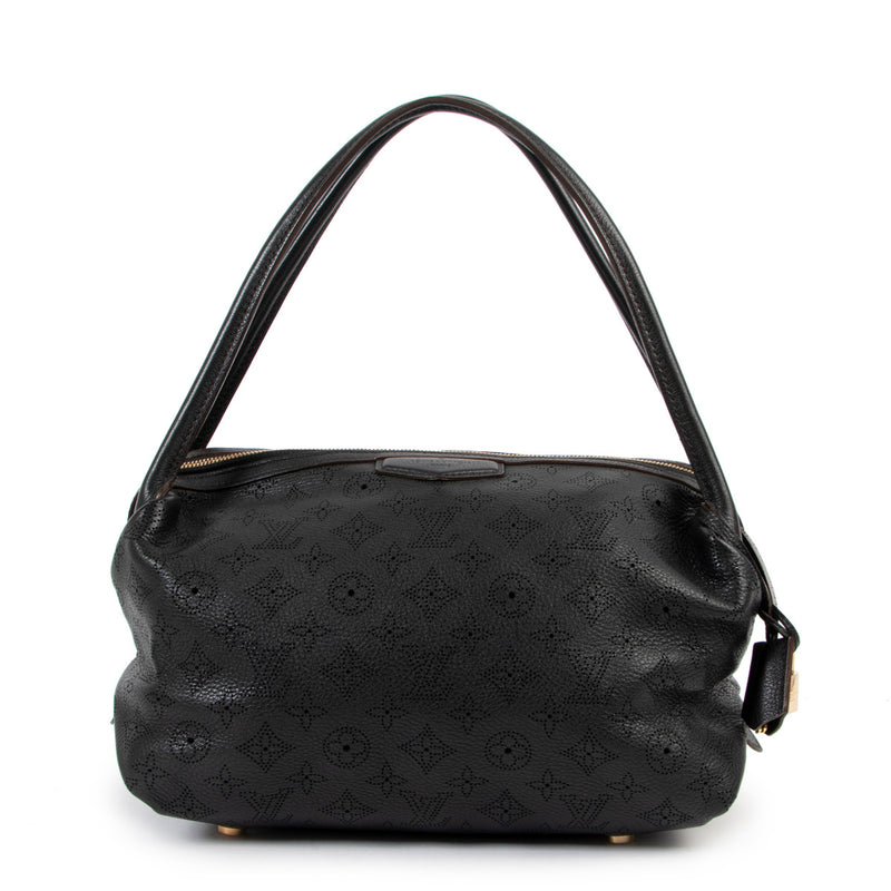 Louis Vuitton Black Mahina Leather Galatea PM Bag 100% authentic for the best price at Labellov secondhand luxury