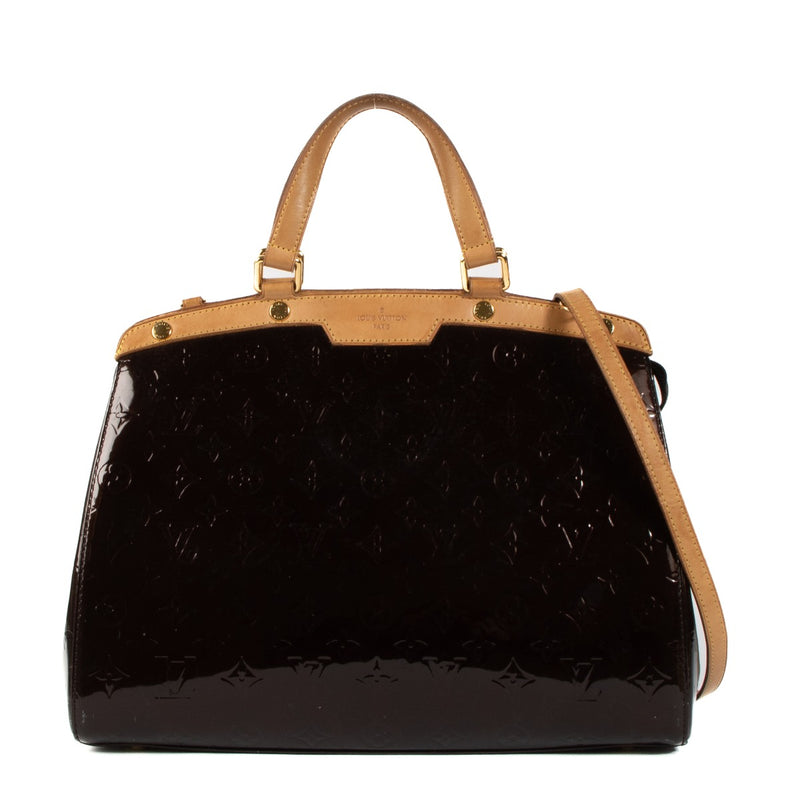 Buy this authentic second-hand vintage Louis Vuitton Amarante Monogram Vernis Brea MM Tote Bag at online webshop LabelLOV. Safe and secure shopping. Koop deze authentieke tweedehands vintage Louis