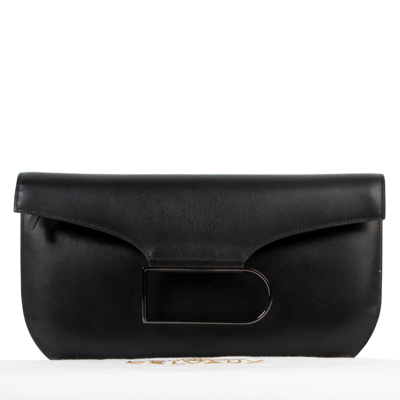 Delvaux Zwarte Double Je 2-weg Clutch